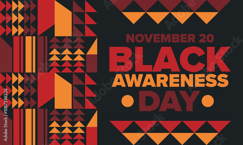 Black Awareness Day. Holiday in Brazil. Afro Brazilians. Celebrate awareness by the black community in November. African and brazilian culture. Black history art. Vector illustration