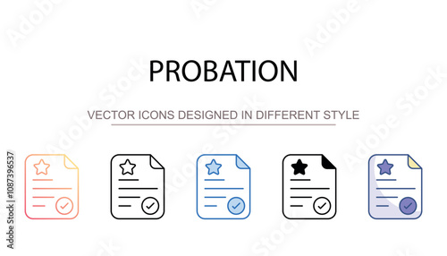 Probation icon design with white background stock illustration