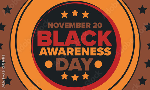 Black Awareness Day. Holiday in Brazil. Afro Brazilians. Celebrate awareness by the black community in November. African and brazilian culture. Black history art. Vector illustration