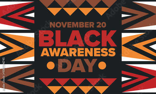 Black Awareness Day. Holiday in Brazil. Afro Brazilians. Celebrate awareness by the black community in November. African and brazilian culture. Black history art. Vector illustration