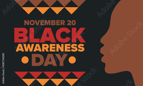Black Awareness Day. Holiday in Brazil. Afro Brazilians. Celebrate awareness by the black community in November. African and brazilian culture. Black history art. Vector illustration