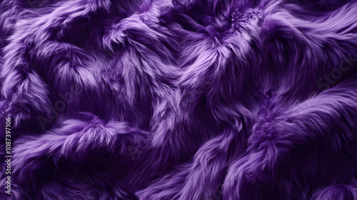 Purple fluffy fur texture, fabric wool material, soft fluffy animal hair, abstract natural wool pattern, background