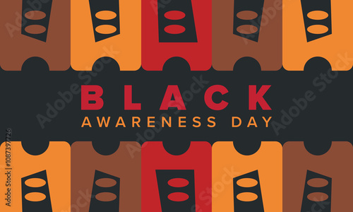Black Awareness Day. Holiday in Brazil. Afro Brazilians. Celebrate awareness by the black community in November. African and brazilian culture. Black history art. Vector illustration