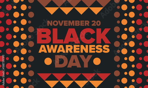 Black Awareness Day. Holiday in Brazil. Afro Brazilians. Celebrate awareness by the black community in November. African and brazilian culture. Black history art. Vector illustration