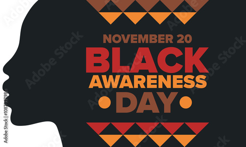 Black Awareness Day. Holiday in Brazil. Afro Brazilians. Celebrate awareness by the black community in November. African and brazilian culture. Black history art. Vector illustration