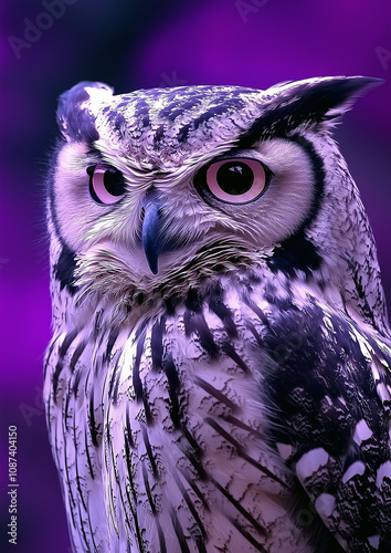 Fierce Owl Stare Captivating Gaze of a Powerful and Intimidating Night Predator