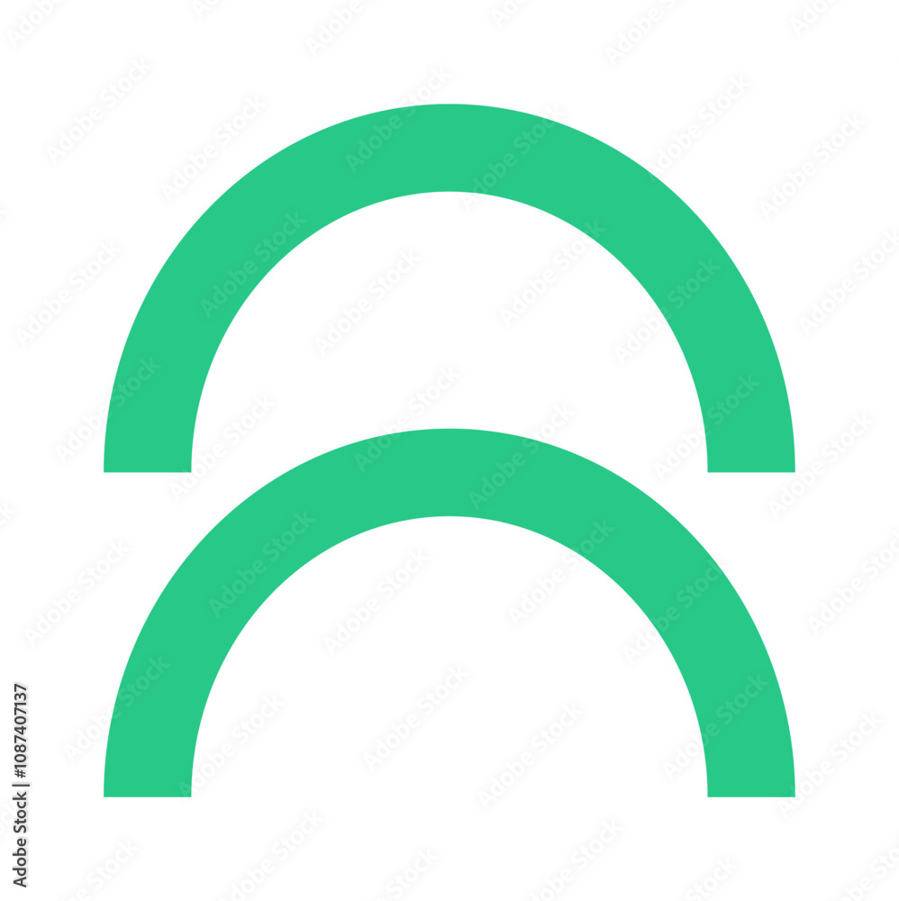 Arch double symbol brutalist shape Arch double symbol brutalist shape