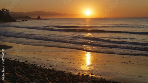 sunset on the beach