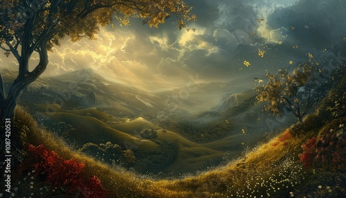 Mystical hills landscapes