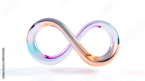 3D rendering of an modern infinity symbol.