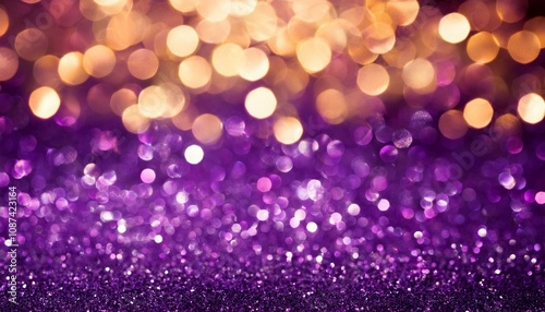 purple gold glitter bokeh texture background bright and purple sparkle glitter pattern background