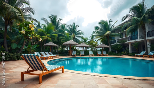 swimming pool in resort