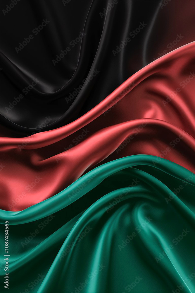 A vibrant digital creation showcasing silky gradients in black red and green symbolizing dynamic movement unity and strength through seamless transitions. A vibrant digital creation showcasing silky gradients in black red and green symbolizing dynamic movement unity and strength through seamless transitions.