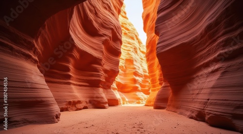 Majestic red sandstone canyon view