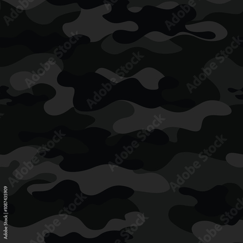 
dark camouflage black pattern, background repeat, fashion urban design