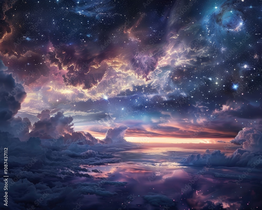 Fototapeta premium Mesmerizing photorealistic celestial sky