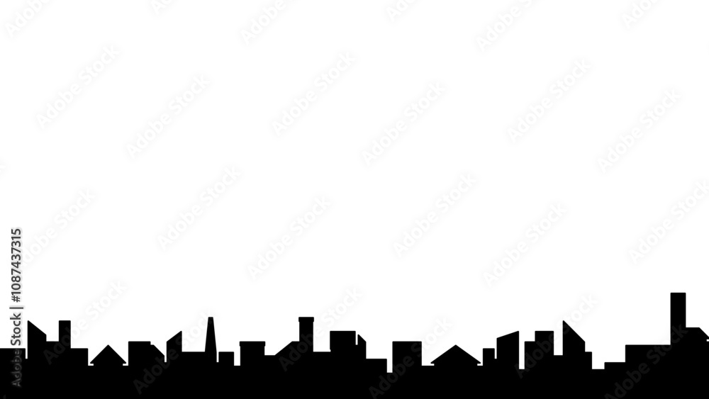 Naklejka premium city skyline in background