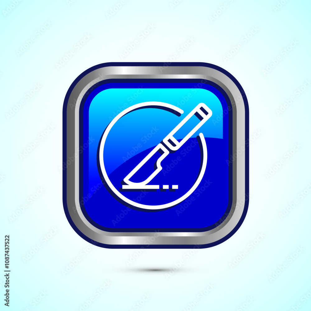 Surgeon surgery icon design illustration, Medical icon sign. Blue Color Square Button Design Surgeon surgery icon design illustration, Medical icon sign. Blue Color Square Button Design