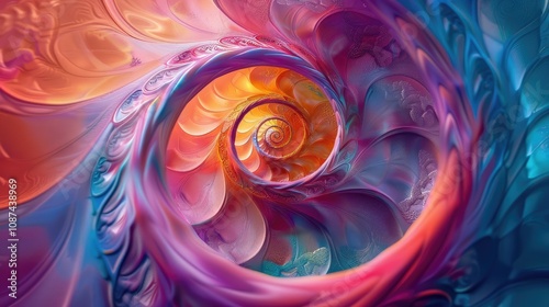 Wallpaper Mural Mesmerizing spiral patterns in vibrant colors Torontodigital.ca