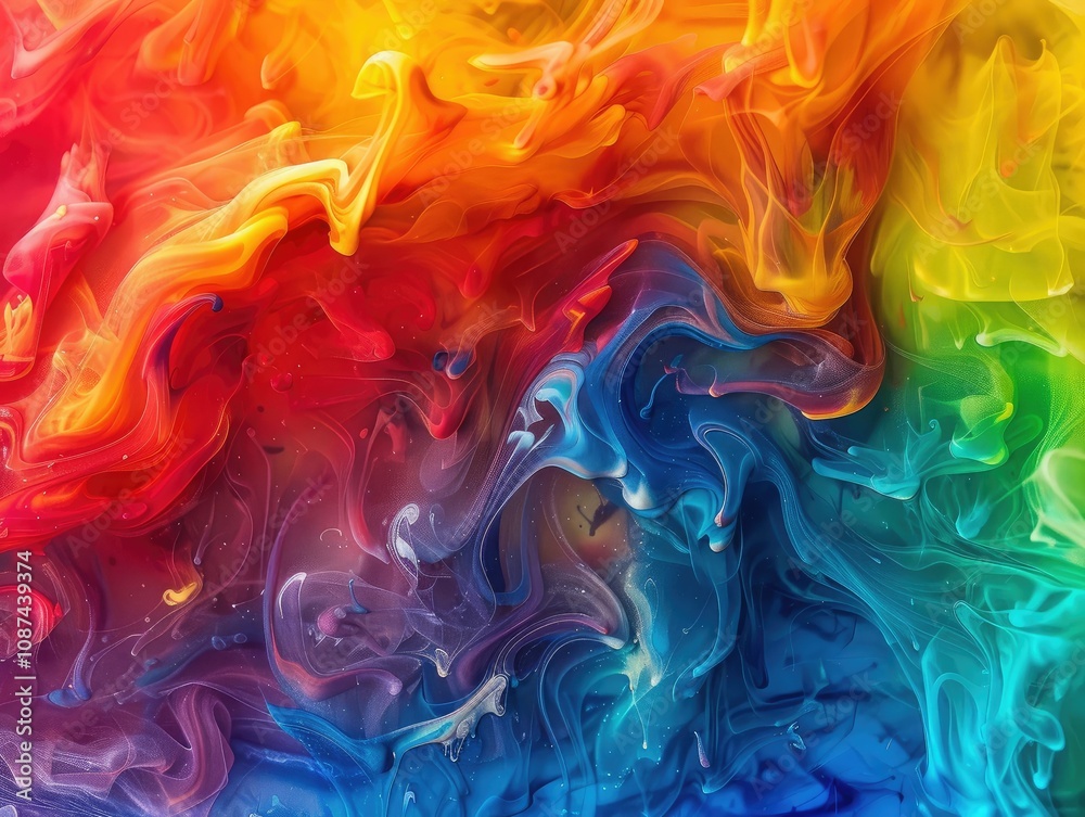 Spectrum of colors blend in abstract harmony Spectrum of colors blend in abstract harmony