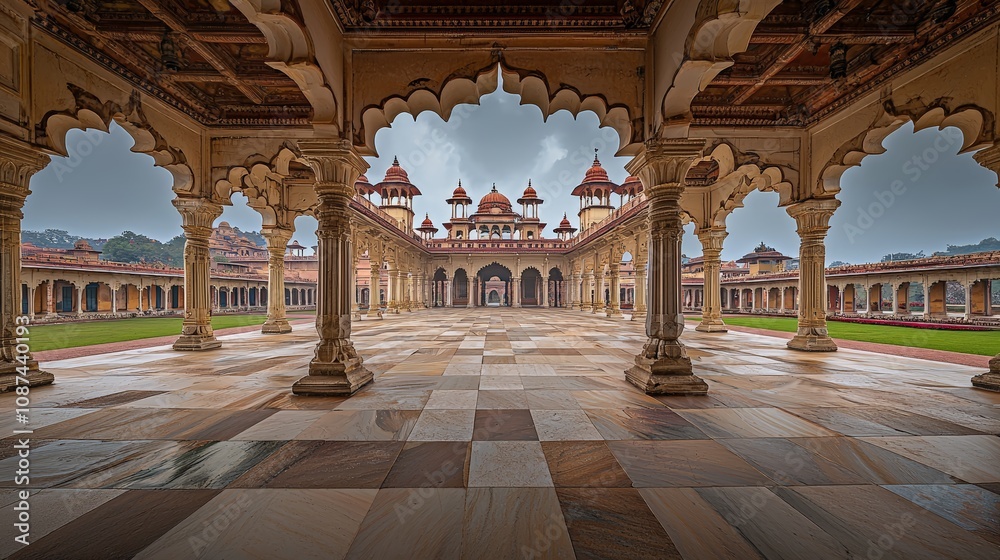 Fototapeta premium Mohatta Palace colonial architecture surrounded by gardens