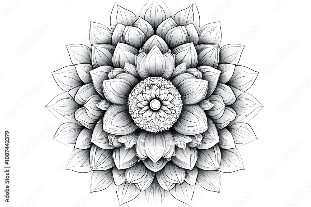 Set of mandala with floral ornament pattern,Vector mandala relaxation patterns unique design with nature style, Hand drawn pattern,Mandala template for page decoration cards, book, logos