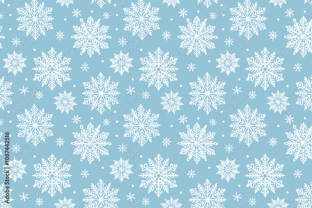 Winter background, snowflakes on a beautiful background Winter background, snowflakes on a beautiful background