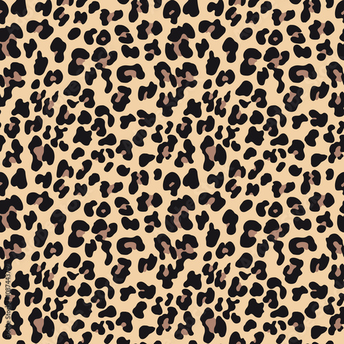 
leopard pattern seamless print, fashion stylish design with leopard spots, classic wild cat background