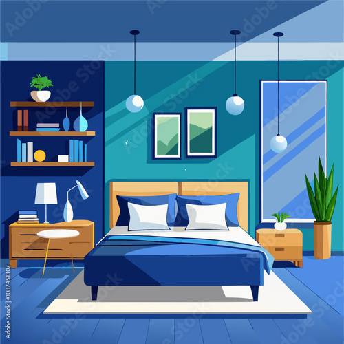 The modern bedroom interior design