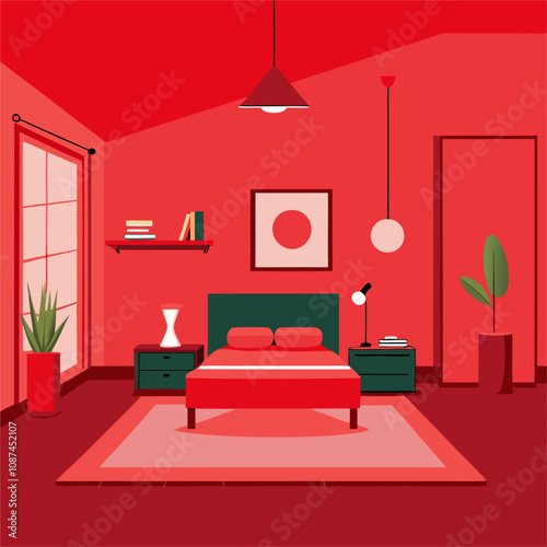 The modern bedroom interior design