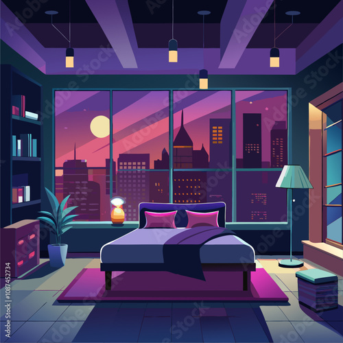 The modern bedroom interior design