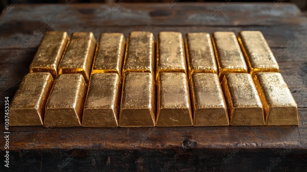 Stacked Gold Bars with Growth Forecast Analysis Setup Stacked Gold Bars with Growth Forecast Analysis Setup