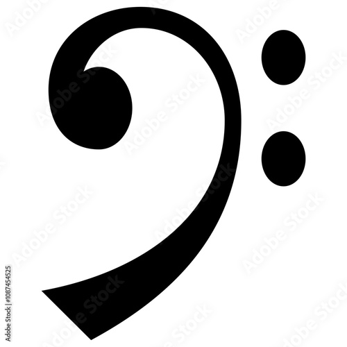 f clef or bass clef music note or musical symbol