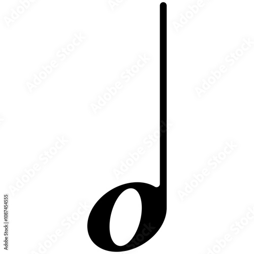 half note music or musical symbol