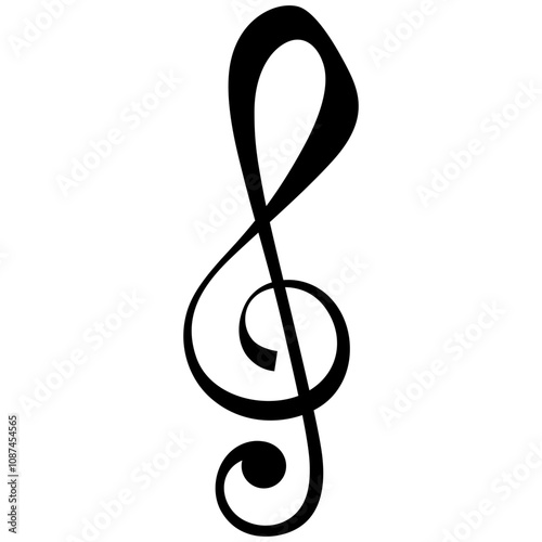 g clef or treble clef music note or musical symbol