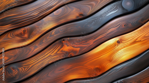 A background image of polished unusual shaped wooden boards