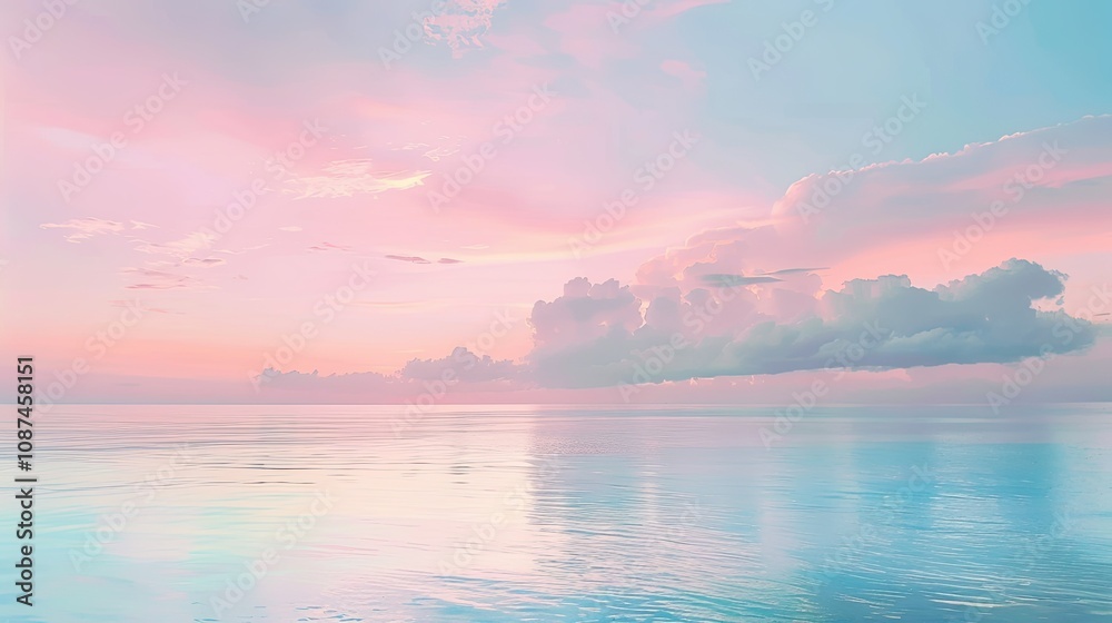 Soft pastel hues in serene composition Soft pastel hues in serene composition