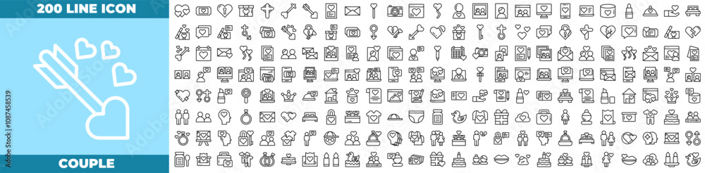 Couple Outline Icon Pack Couple Outline Icon Pack