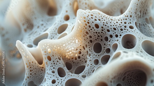 Abstract Cellular Structure With Numerous Pores