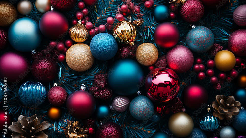 Christmas tree decoration background Christmas tree decoration background