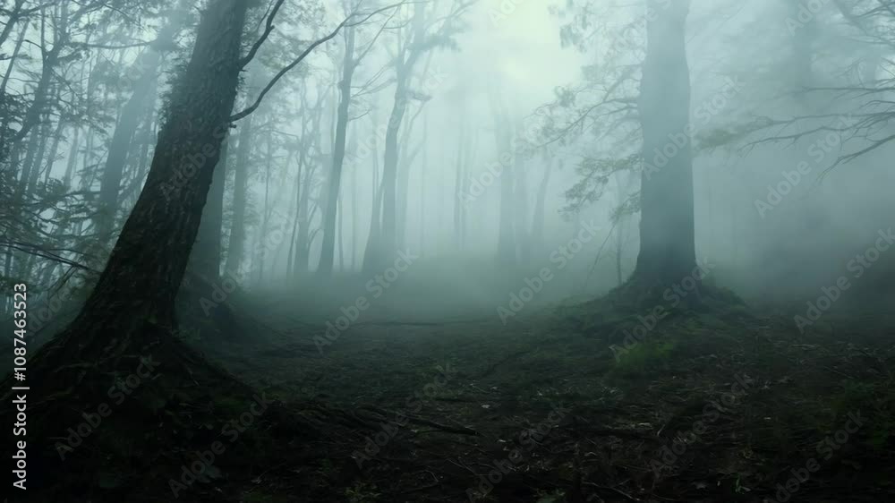 Landscape Nature Trees Shady Forest Foggy Landscape Nature Trees Shady Forest Foggy