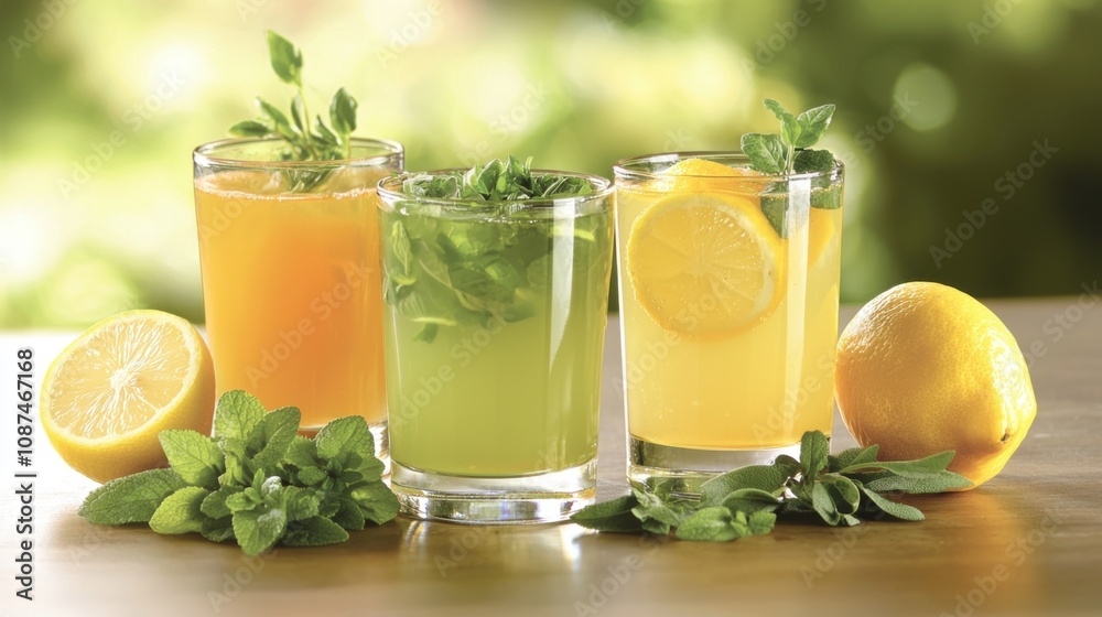 Refreshing Herbal Tea Assortment with Citrus and Honey Refreshing Herbal Tea Assortment with Citrus and Honey