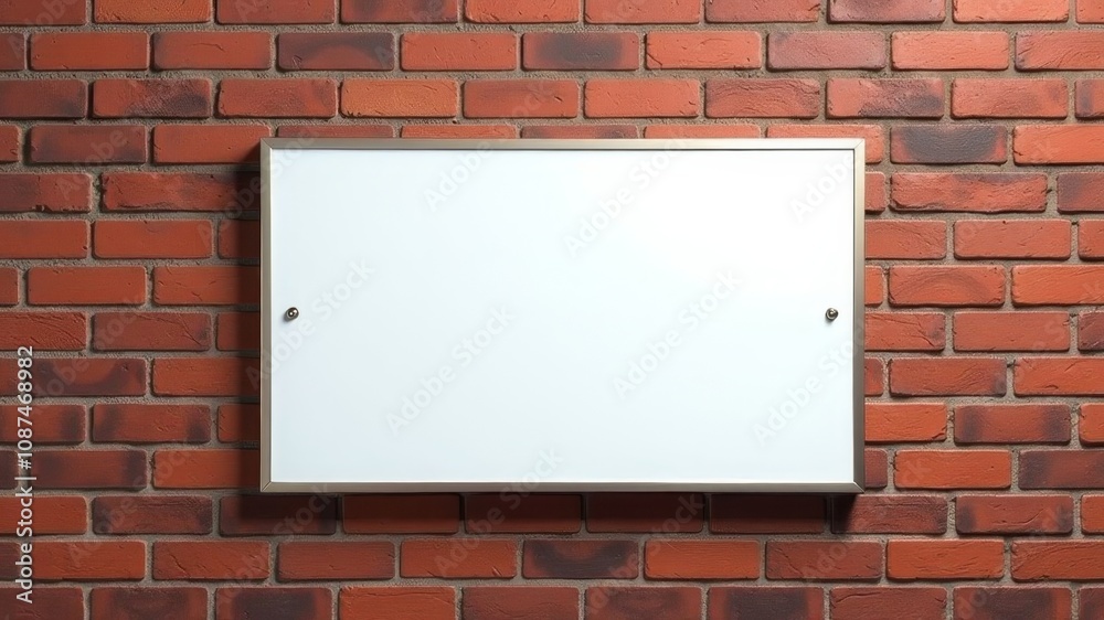 custom made wallpaper toronto digitalClean white mockup made for text with frame hanging on brick wall