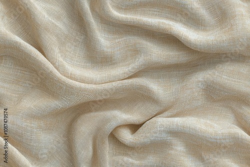 seamless of Beige linen fabric cotton for wallpaper design. , isolated on white background, , copy space, copy space for text,