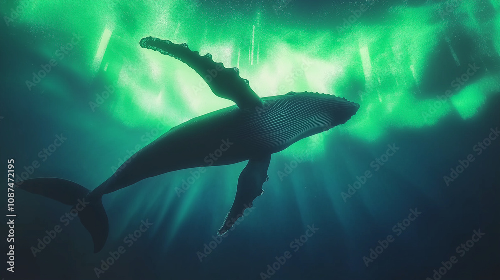 Fototapeta premium A shark swmming in a deep sea water.