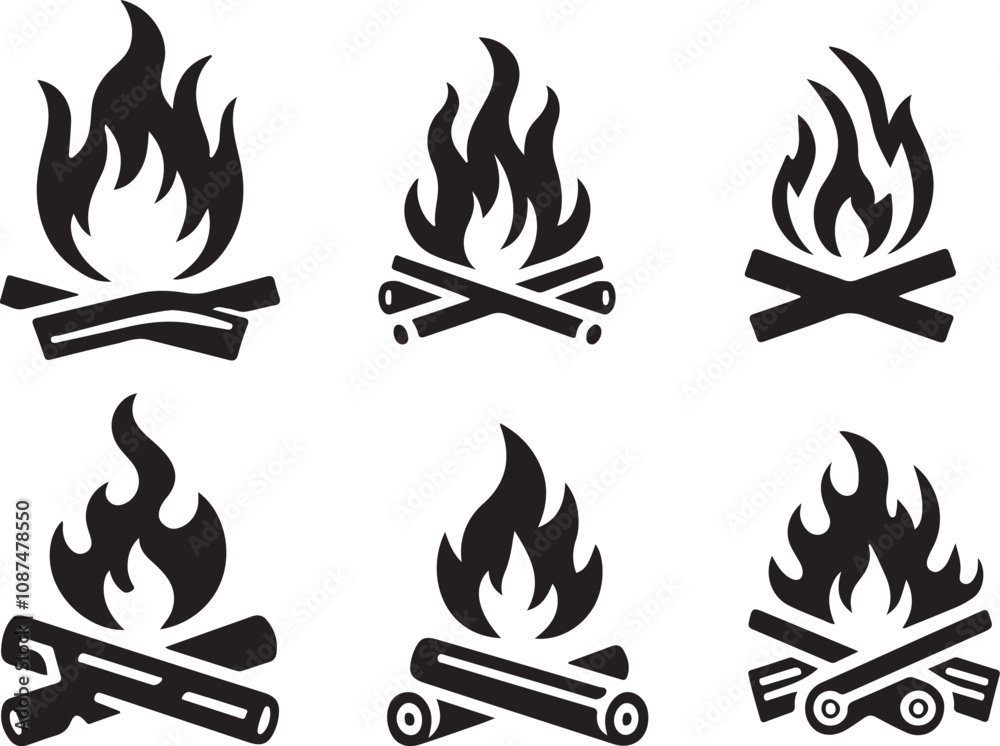 Fire logo icon vector image
