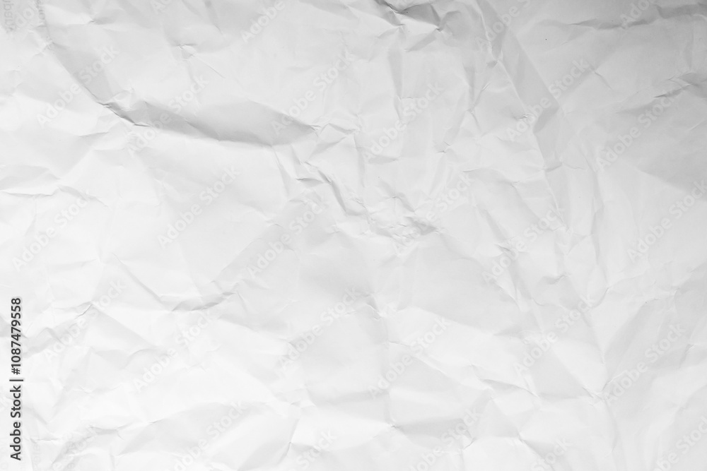 Grunge wrinkled white color paper textured background with copy space. Use for decoration or layer Grunge wrinkled white color paper textured background with copy space. Use for decoration or layer