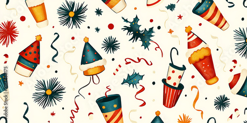 doodles of Christmas crackers