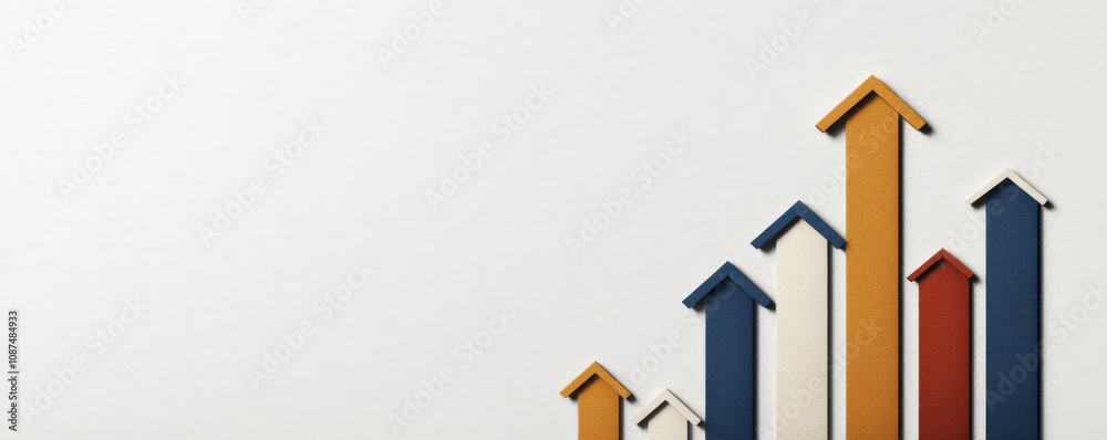 A visual representation of increasing growth, featuring colorful arrows pointing upwards against a neutral background. A visual representation of increasing growth, featuring colorful arrows pointing upwards against a neutral background.