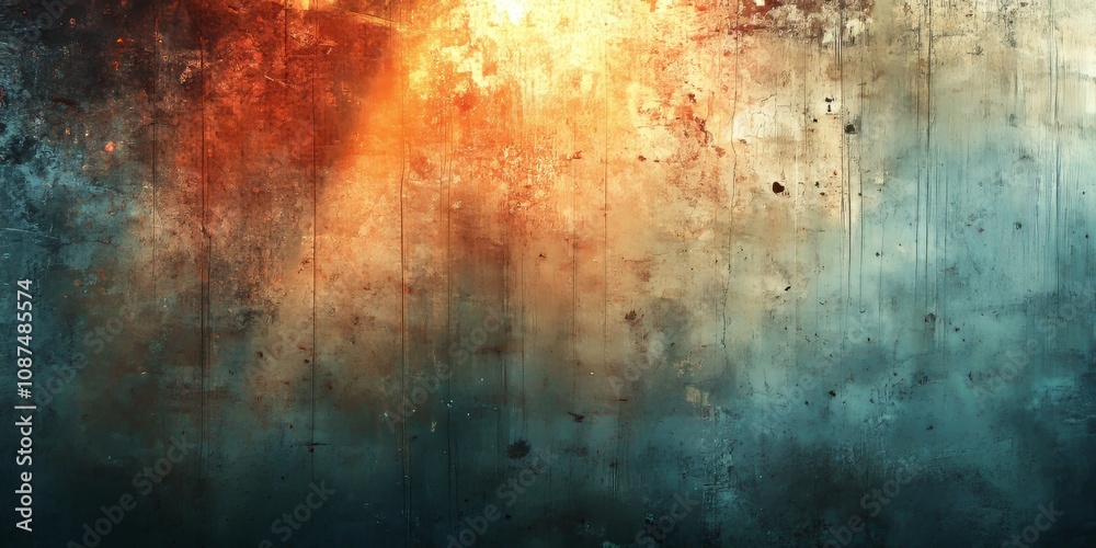 Obraz premium Abstract grunge image featuring a captivating lighting effect, showcasing a unique blend of textures and tones. This grunge abstract image creatively highlights the interplay of light and shadow.